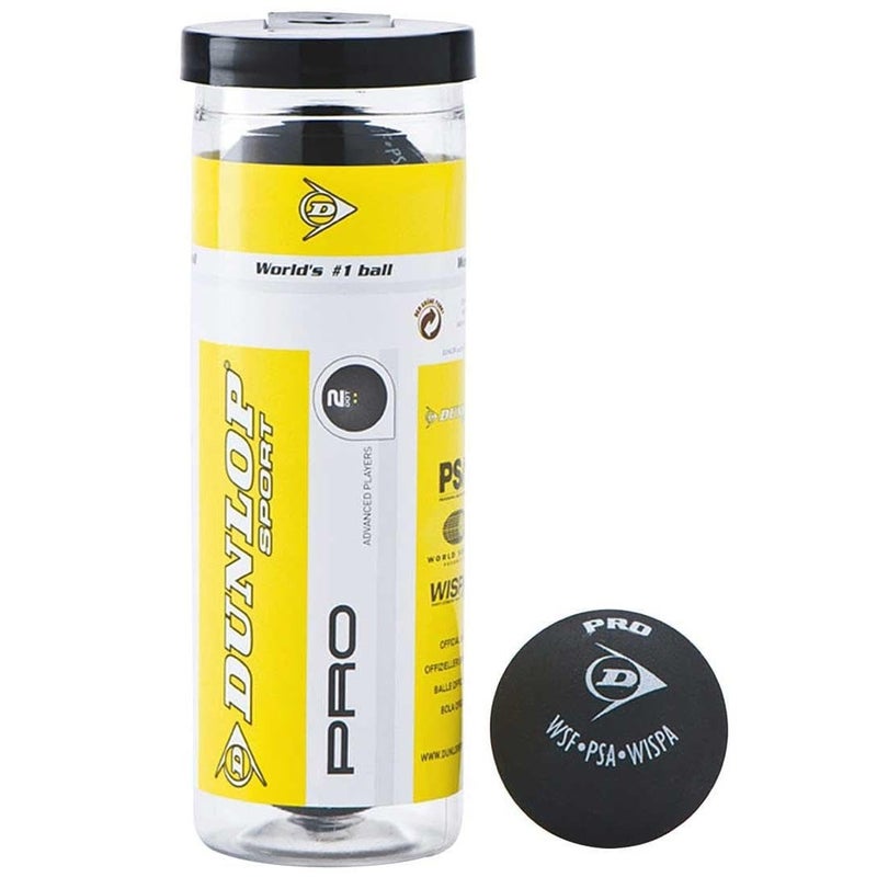 Dunlop Sports Pro XX Squash Ball - 3 Ball Tube - Image 1